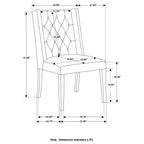 Batson Tufted Side Chairs Dark Brown and Beige (Set of 2)