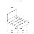 224751Q 4-PC Anastasia Boucle Upholstered Panel Bed Pearl White and Beige