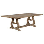 Brockway Cove Trestle Dining Table Barley Brown