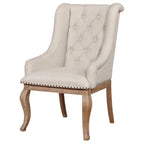 Brockway Cove Tufted Arm Chairs Cream and Barley Brown (Set of 2)
