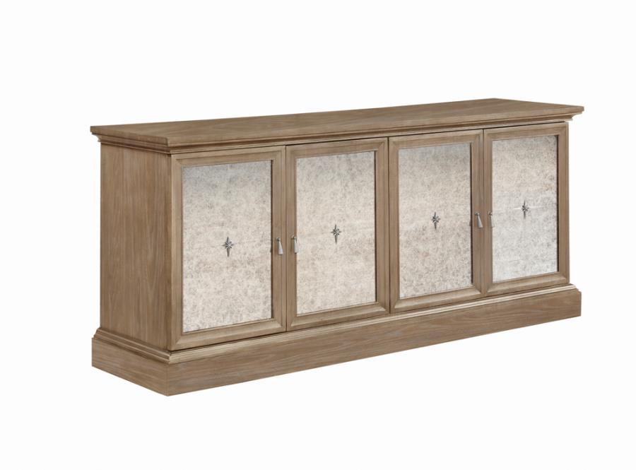 Brockway Cove 4-door Server Cabinet Barley Brown