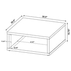 710508  Frisco Square Wood Coffee Table Dark Pine