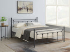 422740Q Canon Metal Slatted Headboard Platform Bed