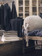 Vintage Linen Bolster Cover - Coal