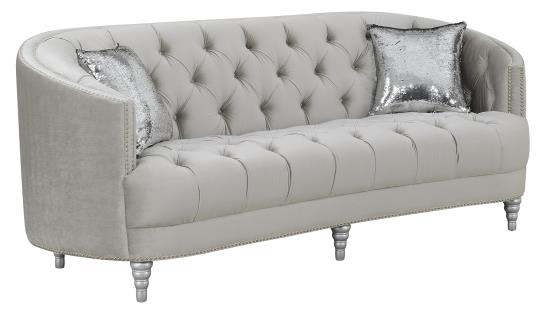 Avonlea Sloped Arm Tufted Sofa Grey