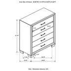 Brandon 5-drawer Chest Medium Warm Brown