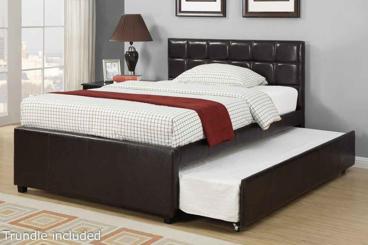 Carly Full Platform Bed with Trundle - Espresso