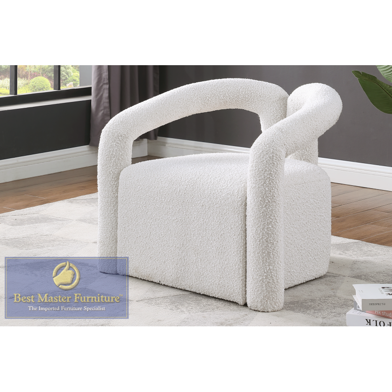 A822 Boucle Cream Chair