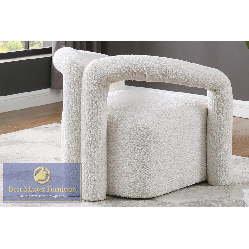 A822 Boucle Cream Chair