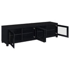 736303Jupiter 4-door 79 TV Stand Media Console- Black