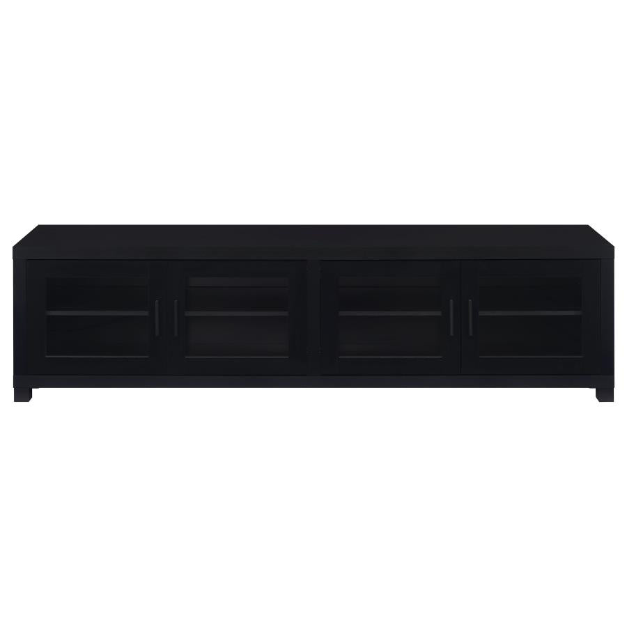 736303Jupiter 4-door 79 TV Stand Media Console- Black