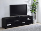 736303Jupiter 4-door 79 TV Stand Media Console- Black