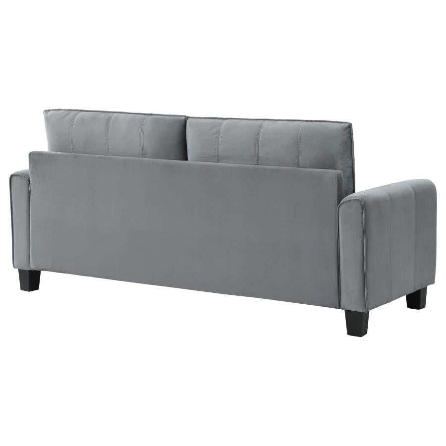509634 Davis Upholstered Rolled Arm Sofa Grey