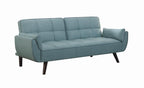 Caufield Biscuit-tufted Sofa Bed - Turquoise Blue