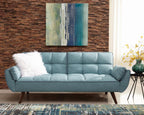 Caufield Biscuit-tufted Sofa Bed - Turquoise Blue