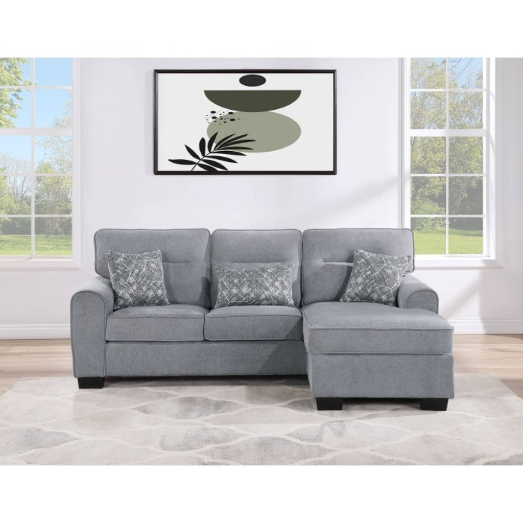8209 Phelps reversible Sectional with Accent Pillows