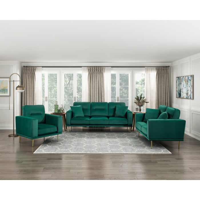 9417GRN-3 Sofa with Accent Pillows