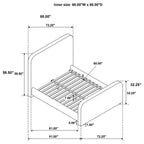 302052Q Wren Upholstered Queen Platform Bed Grey