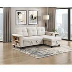 9705BE*32AVC Sectional w/Reversible Chaise, Pull-out Bed, Shelves and Charging Ports