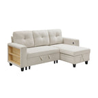 9705BE*32AVC Sectional w/Reversible Chaise, Pull-out Bed, Shelves and Charging Ports