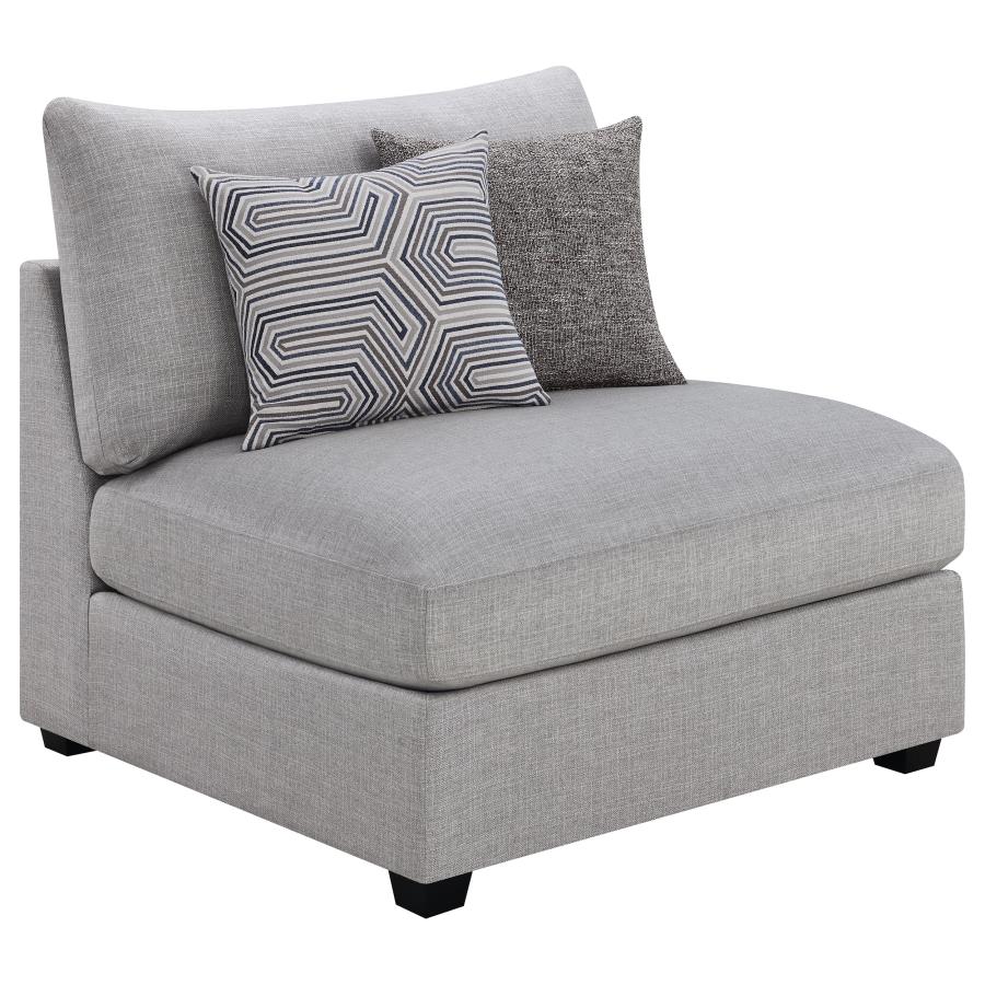 Cambria Upholstered Armless Chair Grey
