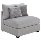 Cambria Upholstered Armless Chair Grey