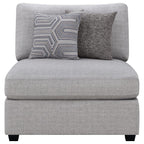 Cambria Upholstered Armless Chair Grey