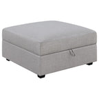 Cambria Square Storage Ottoman Grey
