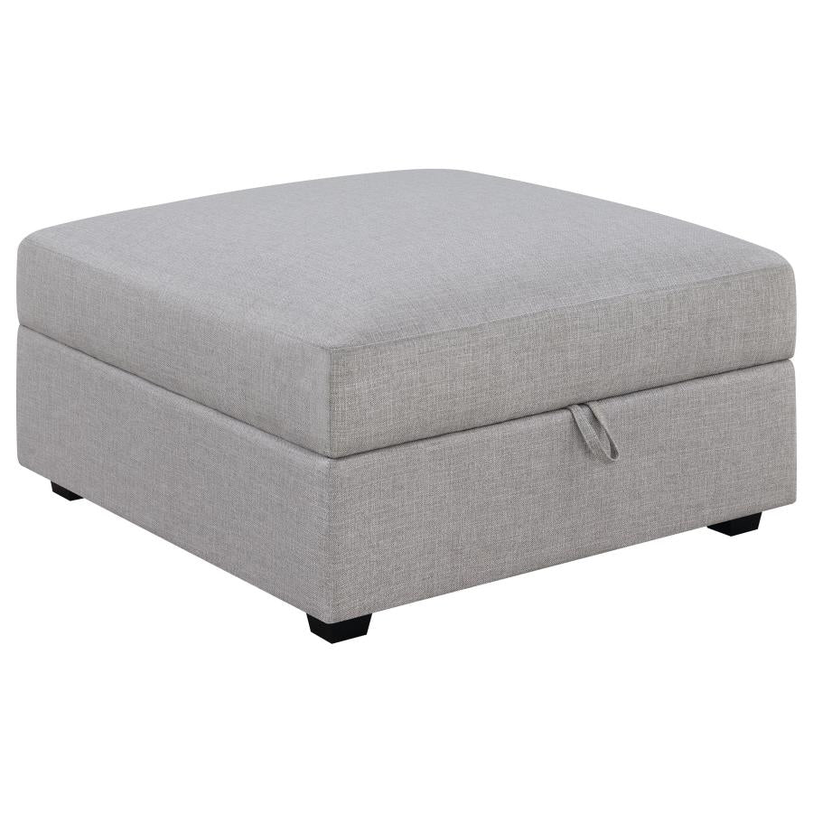 Cambria Square Storage Ottoman Grey