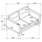 509651-S2 Jonah 2-piece Track Arm Sofa Set Ivory
