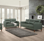 509654-S2 Jonah 2-piece Track Arm Sofa Set Green