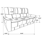 610261P Greenfield Upholstered Power Reclining Sofa Ivory