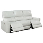 610261P Greenfield Upholstered Power Reclining Sofa Ivory