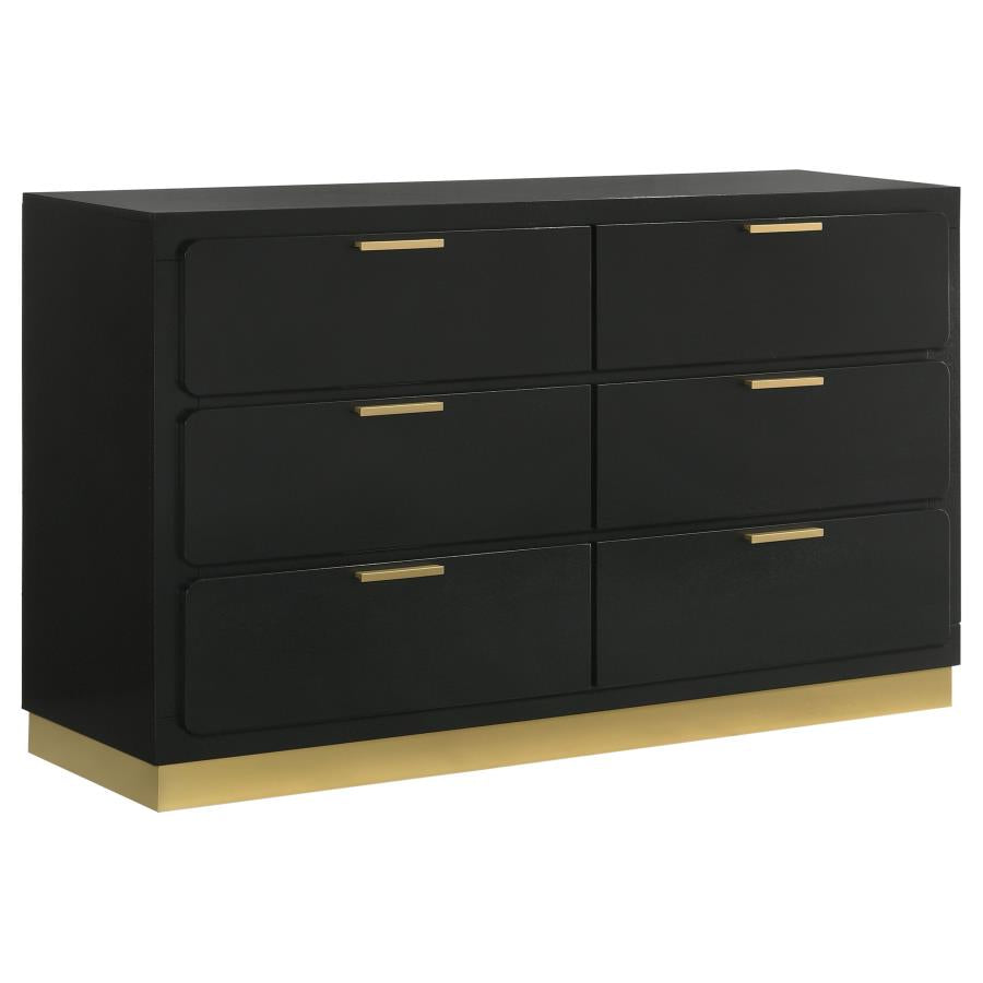 224781Q Caraway Queen Modern Bedroom Set - Black