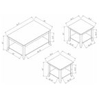 Brooks 3-piece Occasional Table Set with Lower Shelf Cappuccino