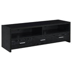 Alton 62 3-drawer TV Console Black Oak