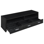 Alton 62 3-drawer TV Console Black Oak