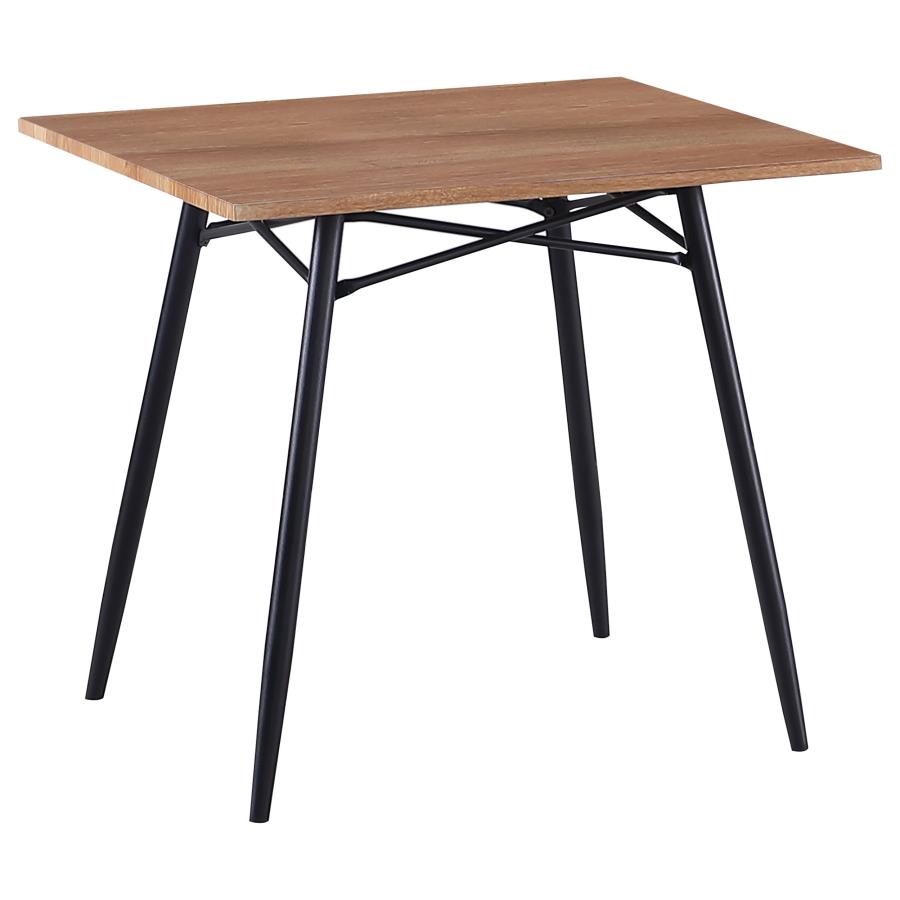 3-piece Wooden Top Coffee Table Set Light Brown and Black