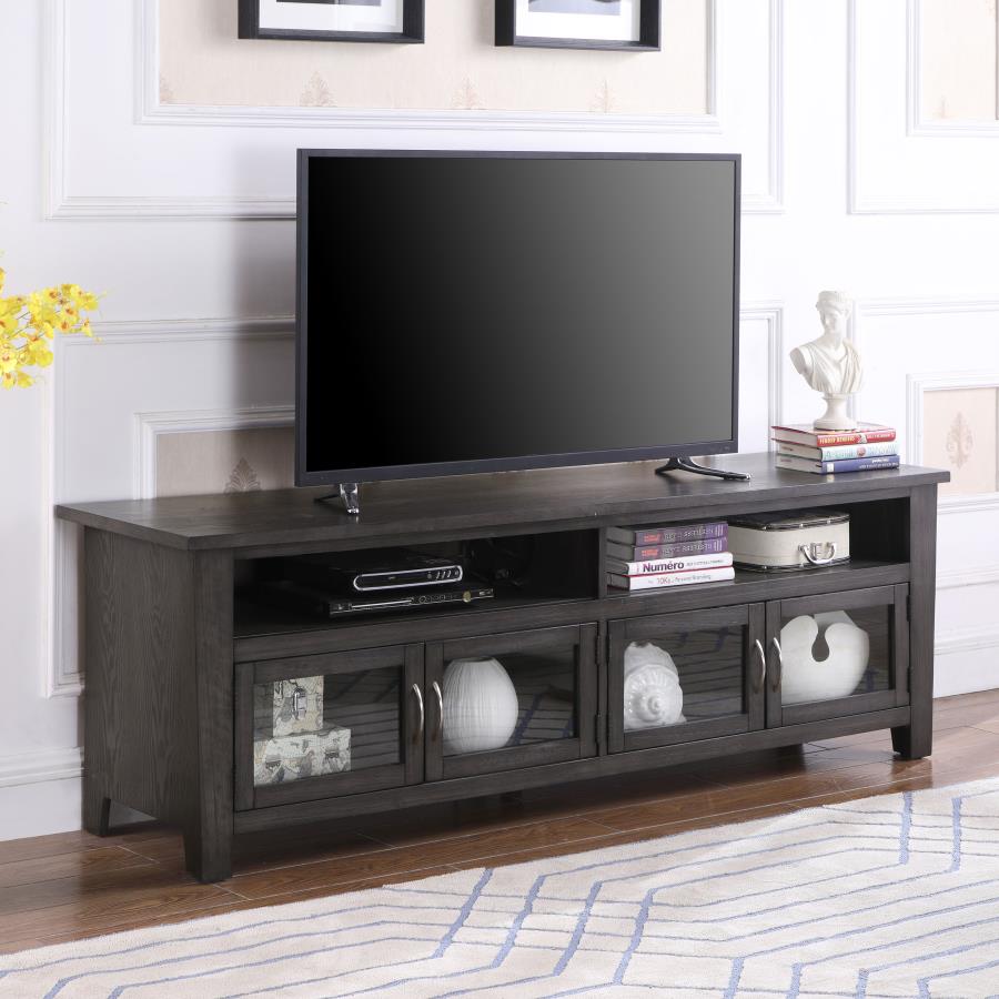 72 4-door TV Console Dark Grey