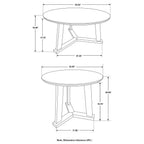 Calvin 3-piece Round Occasional Table Set Natural Walnut