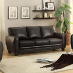 9734BK-2Pc Rubin 2pc Sofa & Loveseat in Black