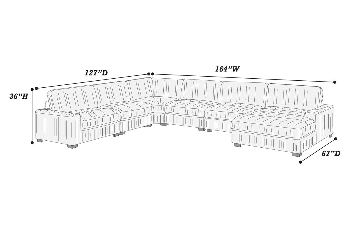 163 Modus 6-Pc Sectional