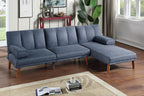 Brendan Fabric Sleeper Sectional - Navy