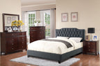 Ashton Platform Wooden Bed - Grey