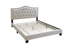 Benjamin Upholstered Platform Bed Frame - Beige