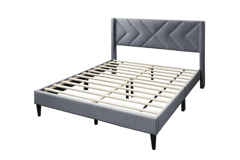 Alred Queen Platform Bed - Gray