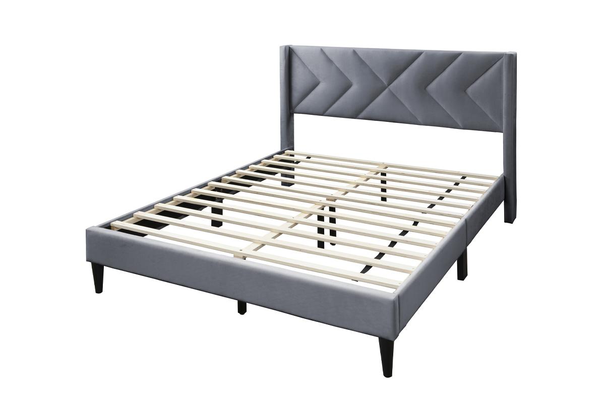 Alred Queen Platform Bed - Gray