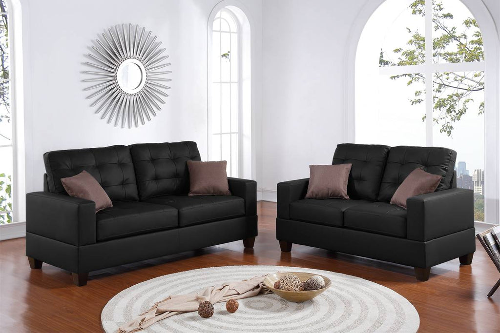 Bryant 2-PC Sofa Set - Black
