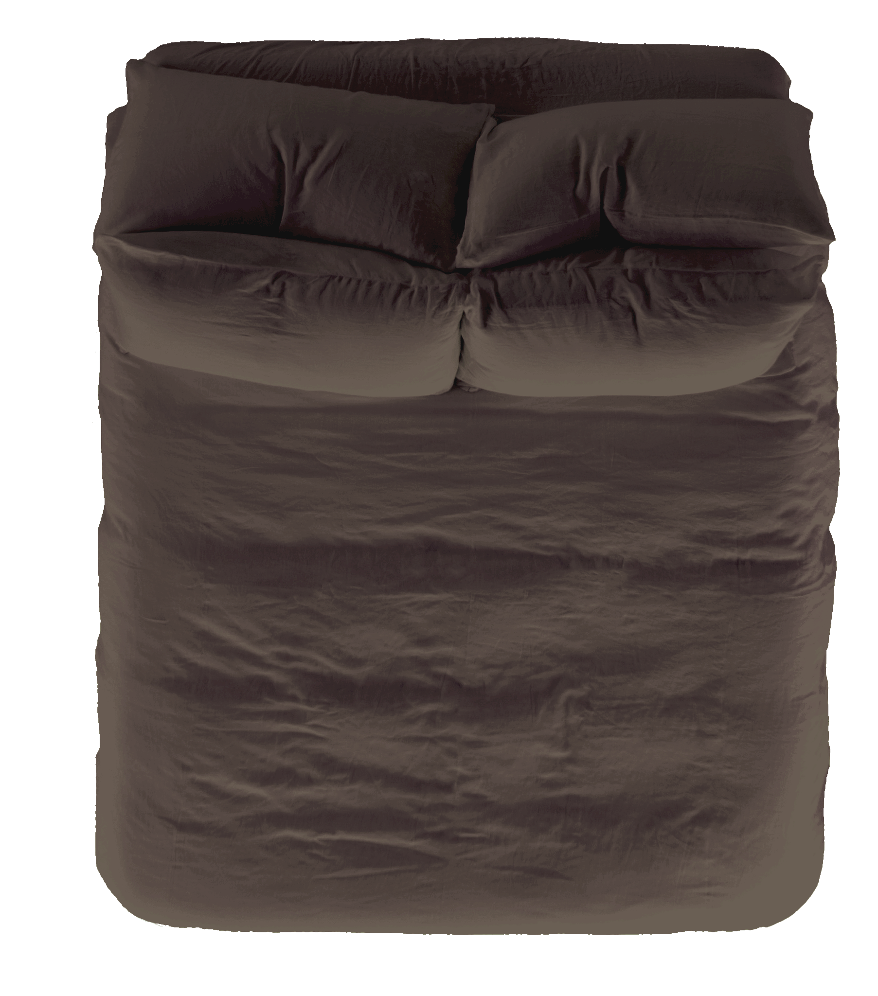 Vintage Linen Pillowcase Single - Bark