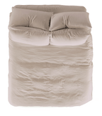 Vintage Linen Pillowcase Pair - Oat